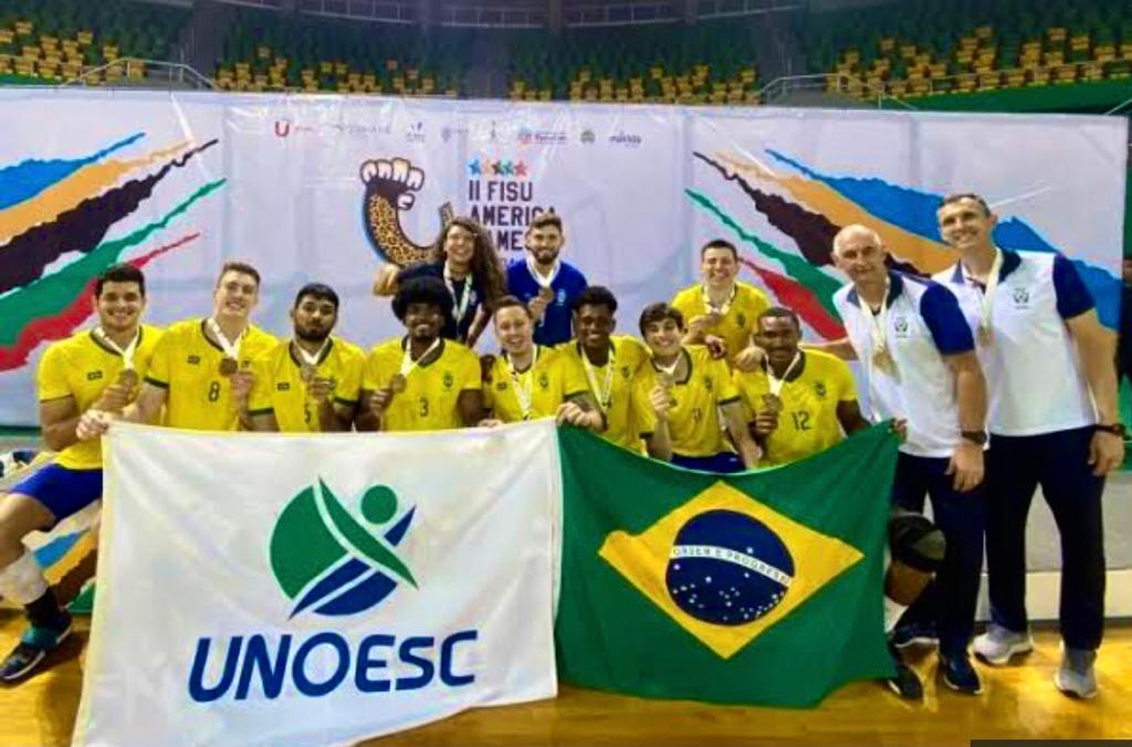 UNOESC/FCDU/CBDU OURO NO VOLEIBOL NO FISU AMERICAN GAMES
