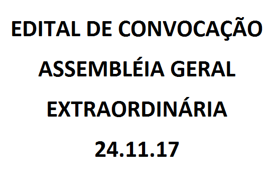 FCDU - EDITAL DE CONVOCAÇÃO 24 11 17
