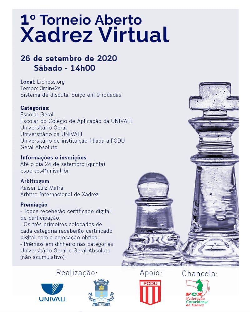 Campeonato de Xadrez Virtual Escolar e Universitário